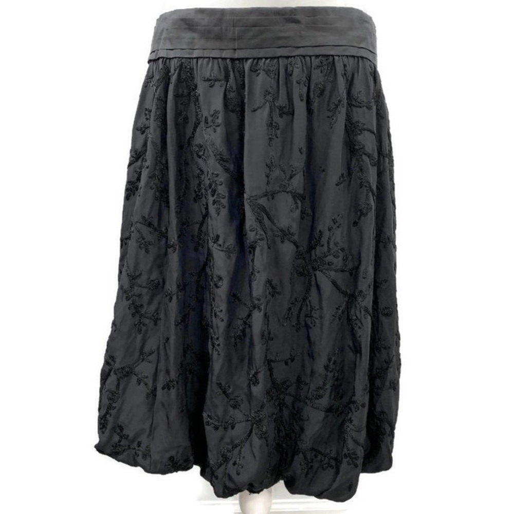 Dana Buchman Embroidered Silk Skirt